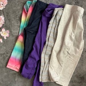 Bundle of FIVE (5) leggings girls (18mo)